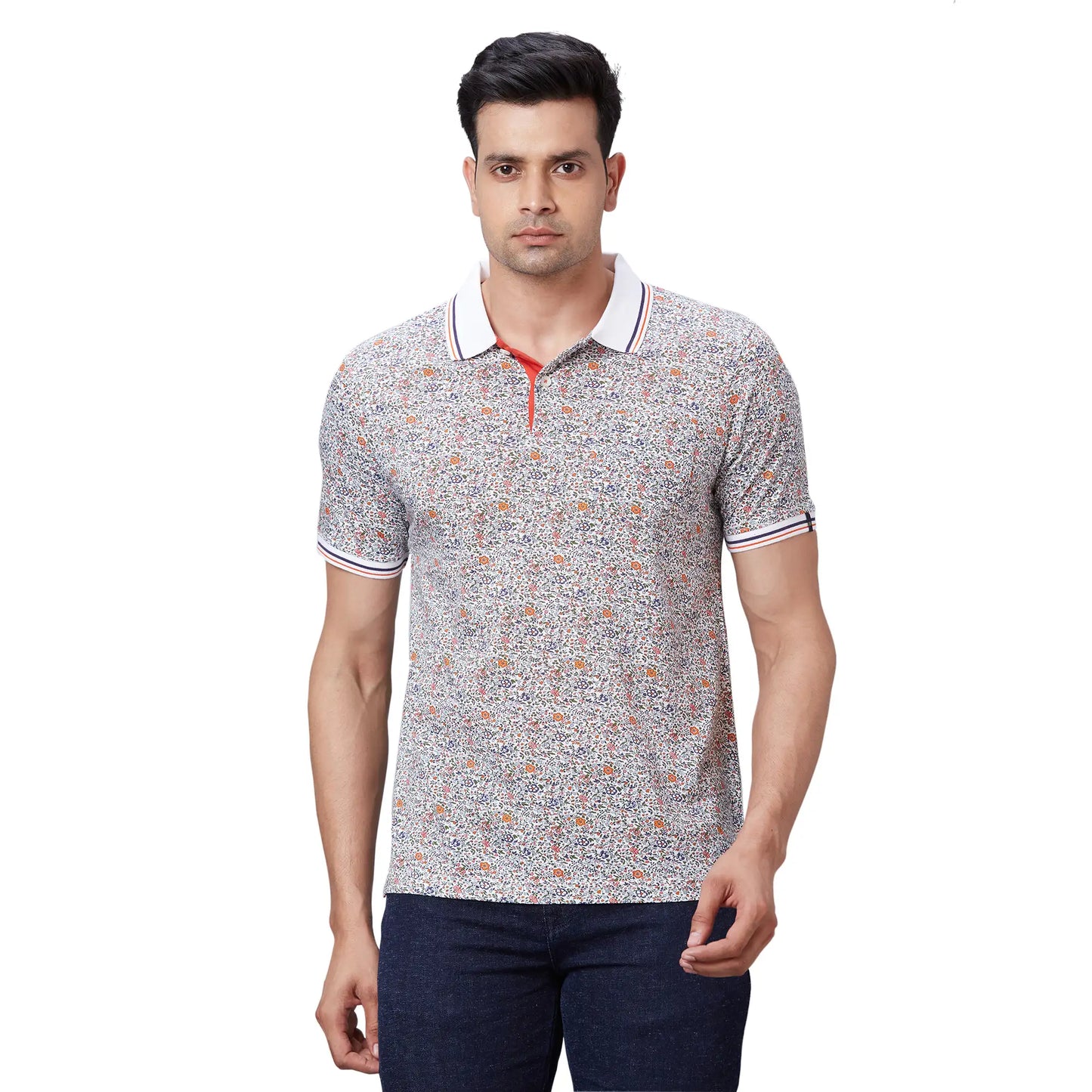 Men Black Contemporary Fit Print Cotton T-Shirt