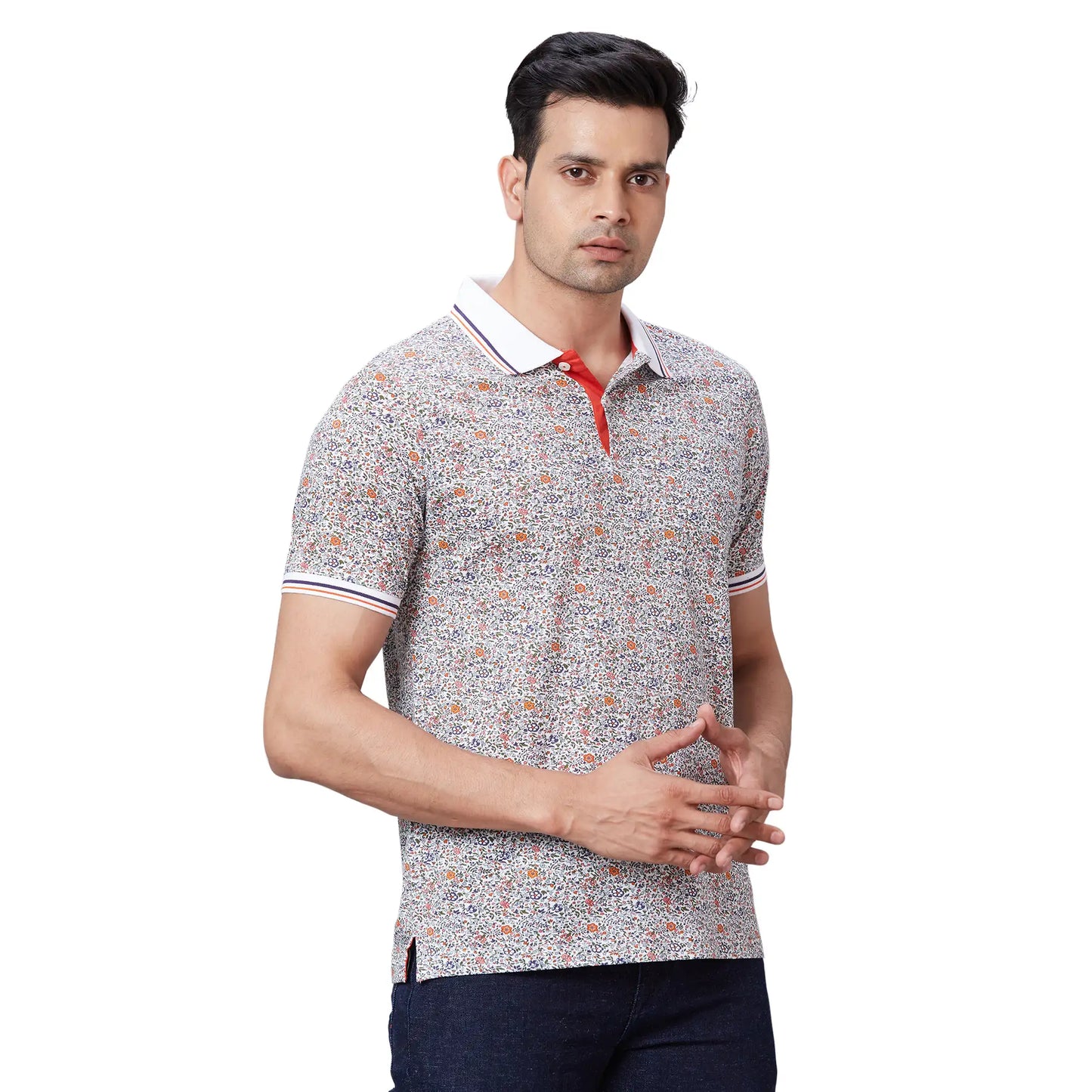 Men Black Contemporary Fit Print Cotton T-Shirt