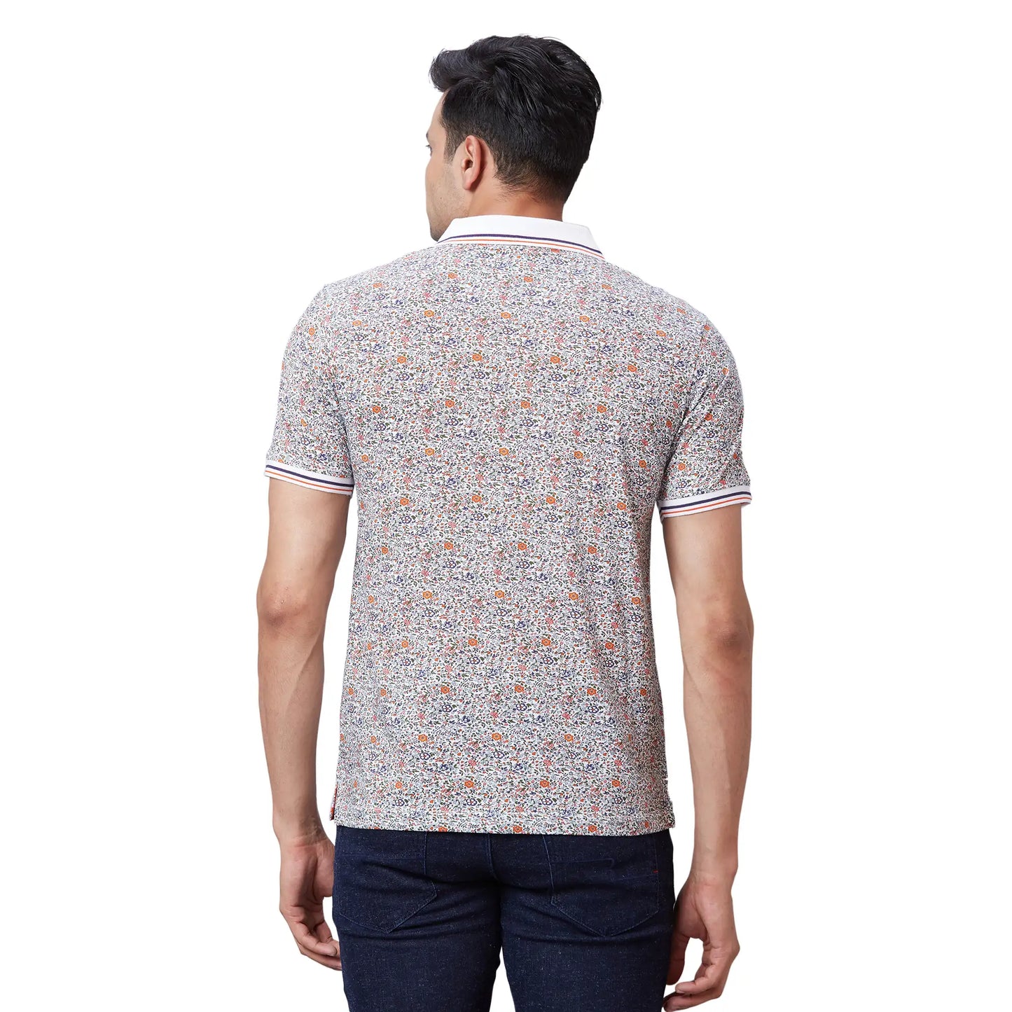Men Black Contemporary Fit Print Cotton T-Shirt