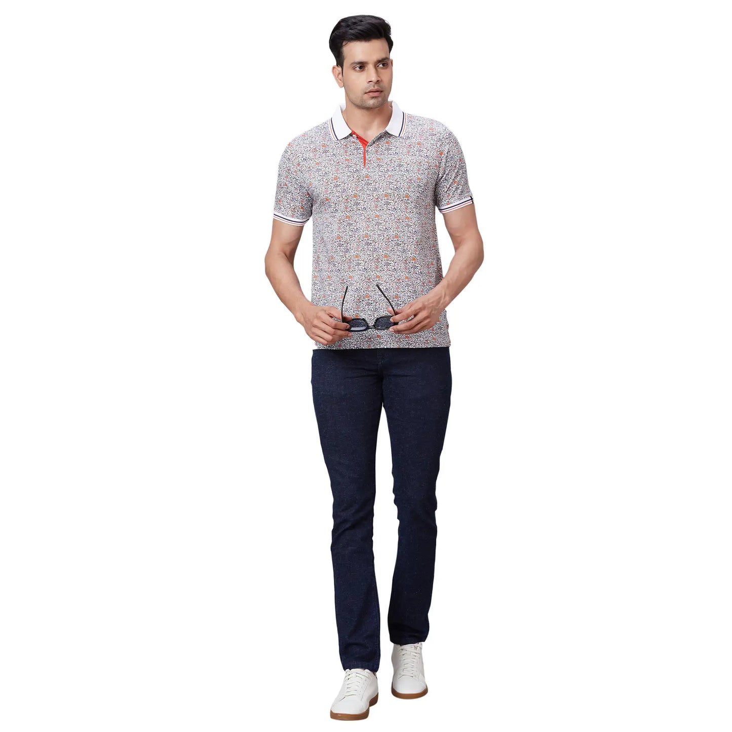 Men Black Contemporary Fit Print Cotton T-Shirt