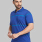 Raymond Men Blue Print Contemporary Fit Cotton T-Shirt