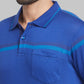 Raymond Men Blue Print Contemporary Fit Cotton T-Shirt