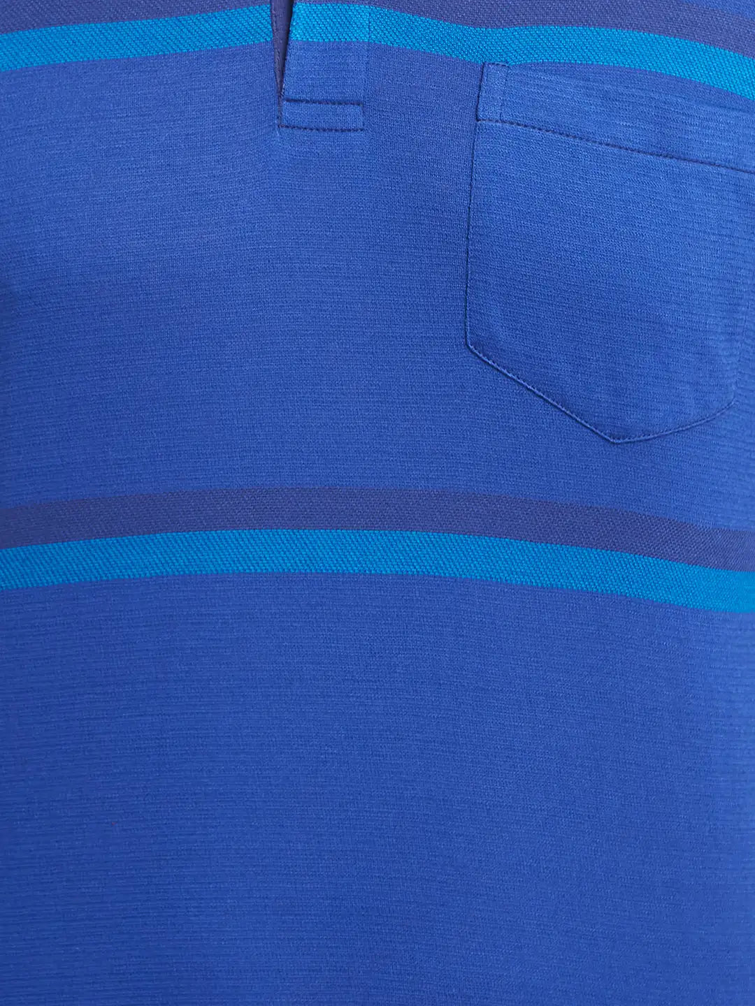 Raymond Men Blue Print Contemporary Fit Cotton T-Shirt