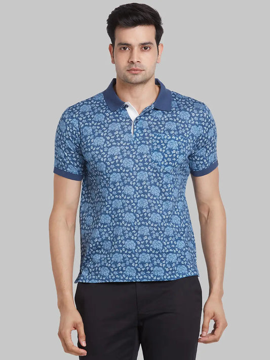 Men Maroon Contemporary Fit Print Cotton T-Shirt