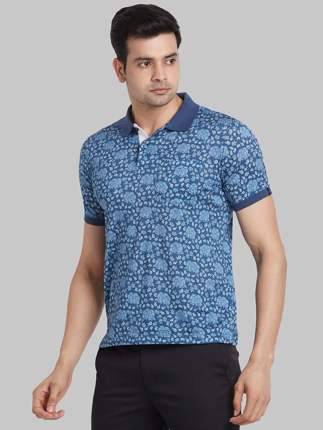 Men Maroon Contemporary Fit Print Cotton T-Shirt