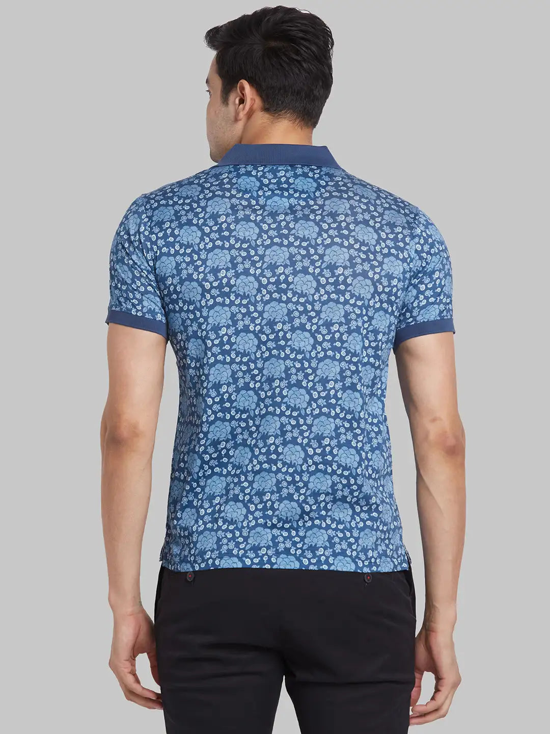 Men Maroon Contemporary Fit Print Cotton T-Shirt