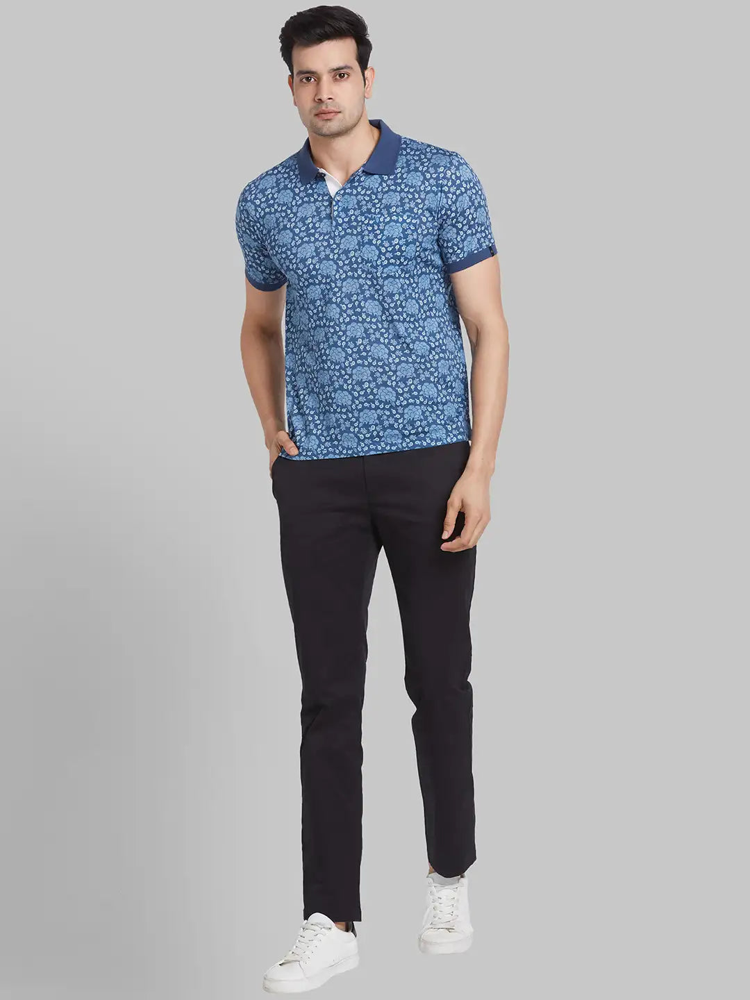 Men Maroon Contemporary Fit Print Cotton T-Shirt
