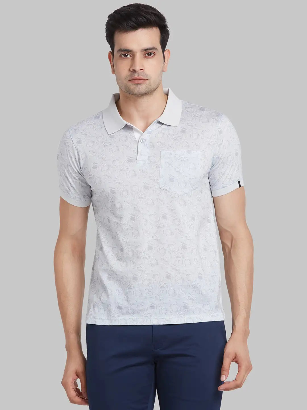Men Red Contemporary Fit Print Cotton T-Shirt