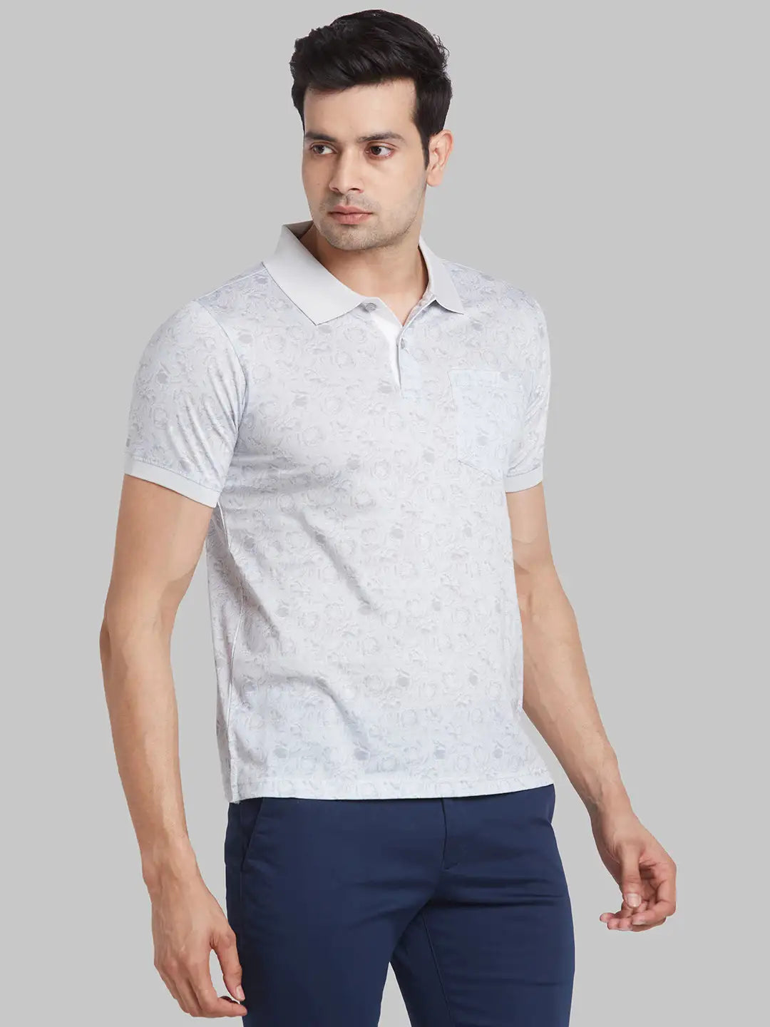 Men Red Contemporary Fit Print Cotton T-Shirt