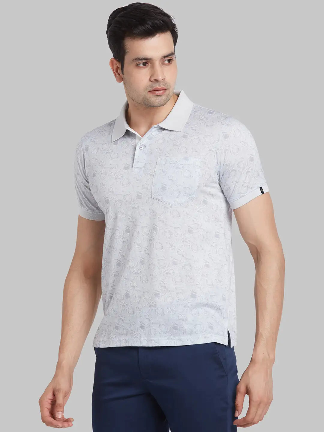 Men Red Contemporary Fit Print Cotton T-Shirt