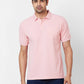 Raymond Contemporary Fit Woven Design Light Blue T-Shirt