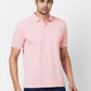 Raymond Contemporary Fit Woven Design Light Blue T-Shirt
