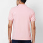Raymond Contemporary Fit Woven Design Light Blue T-Shirt