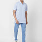 Raymond Contemporary Fit Woven Design Light Red T-Shirt