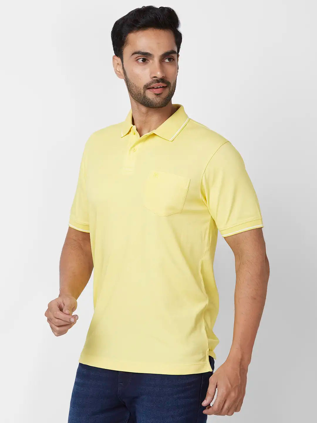 Raymond Contemporary Fit Solid White T-Shirt