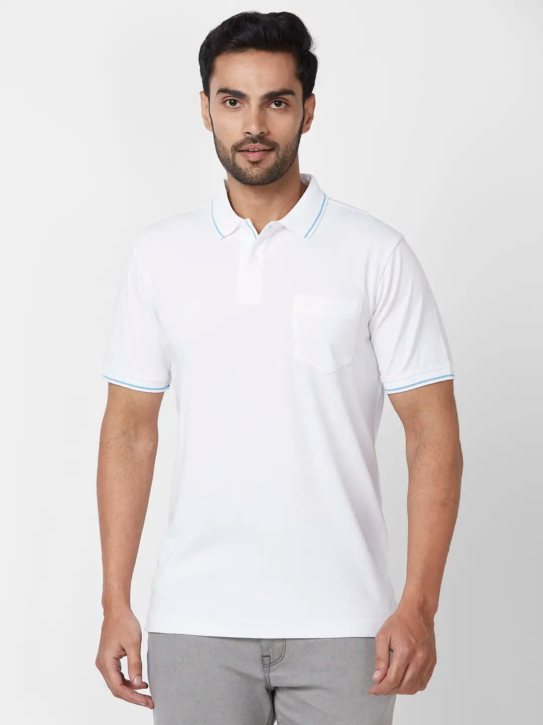 Raymond Contemporary Fit Solid Dark Brown T-Shirt