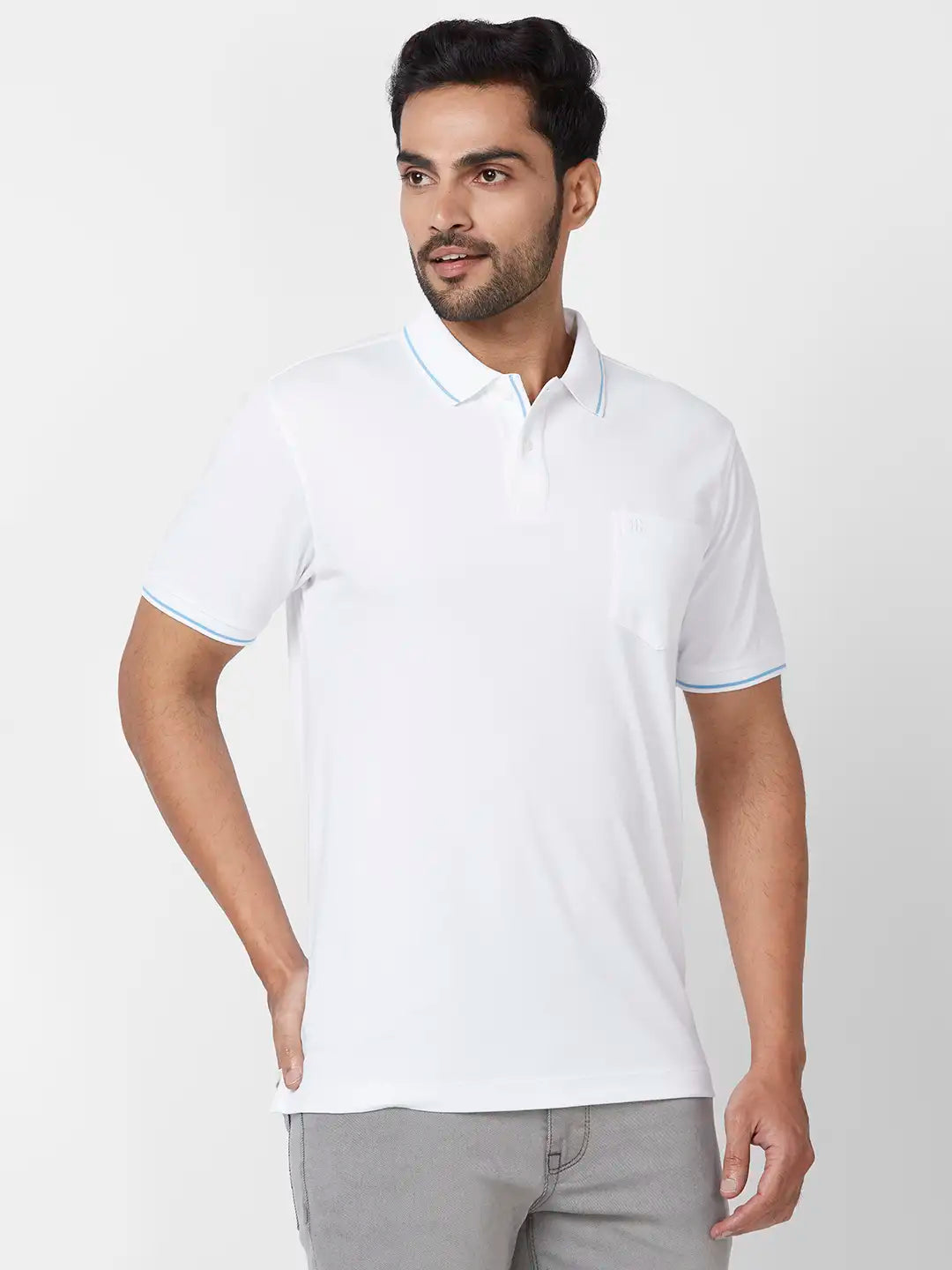Raymond Contemporary Fit Solid Dark Brown T-Shirt