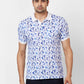 Raymond Contemporary Fit Printed Medium Brown T-Shirt