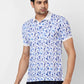Raymond Contemporary Fit Printed Medium Brown T-Shirt