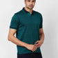 Raymond Contemporary Fit Printed Medium Green T-Shirt