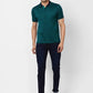 Raymond Contemporary Fit Printed Medium Green T-Shirt
