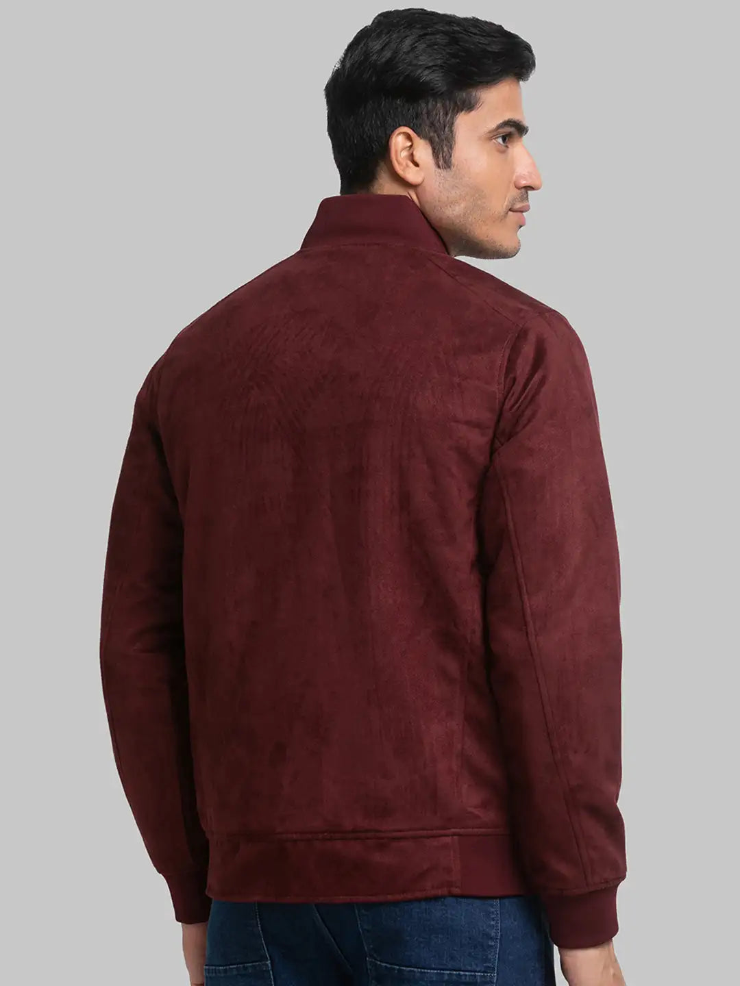 Men Regular Fit Blue Jacket