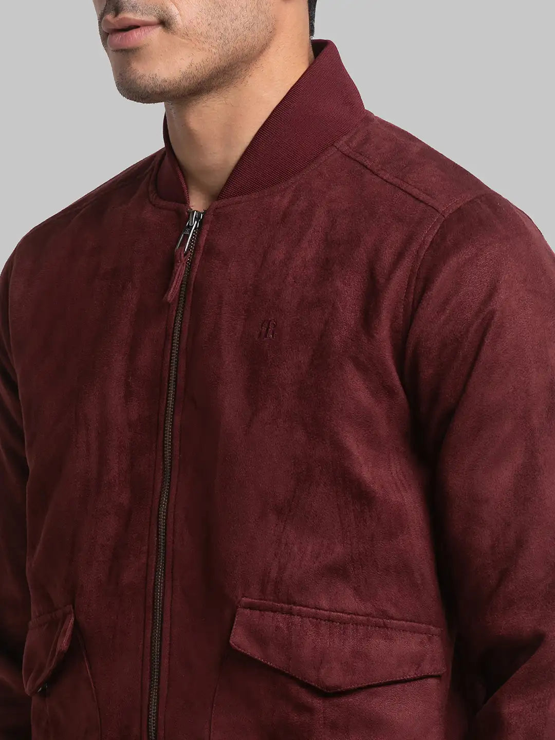 Men Regular Fit Blue Jacket