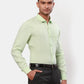 Raymond Men Orange Print Contemporary Fit Cotton Half Sleeve Resort Collar Shirt
