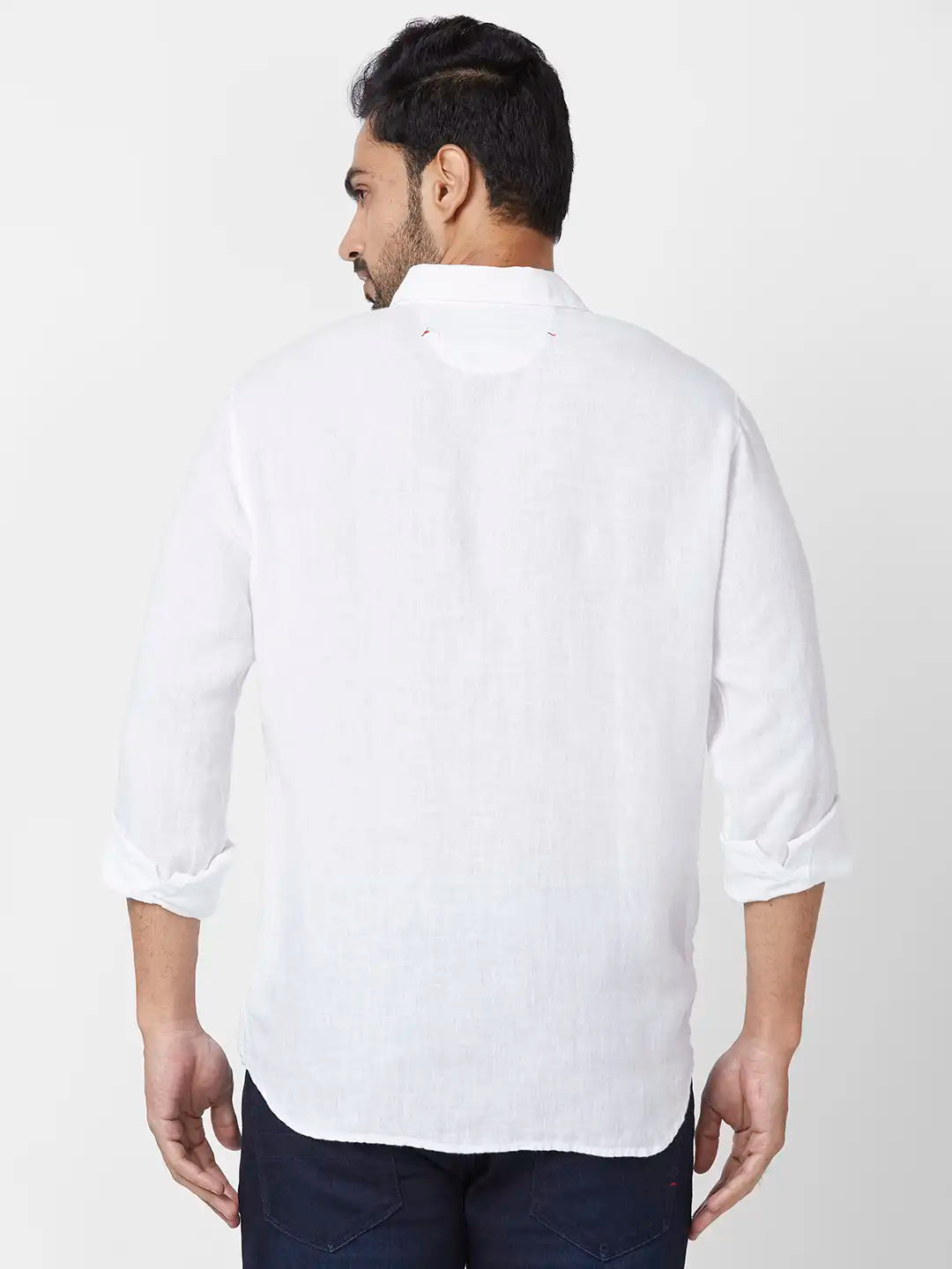 Raymond Slim Fit Woven Design Dark Green Shirt