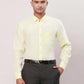 Raymond Men Blue Jacquard Slim Fit Cotton Regular Collar Shirt