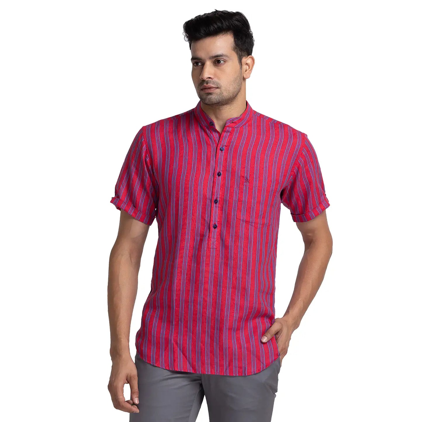Men Contemporary Fit Blue Shirt