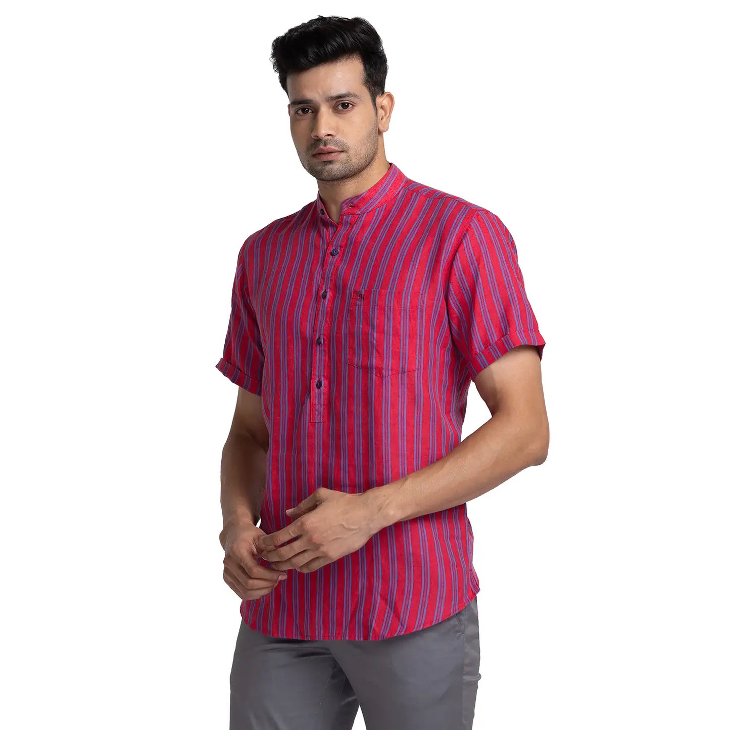 Men Contemporary Fit Blue Shirt