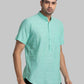 Men Red Contemporary Fit Solid Cotton Shirts