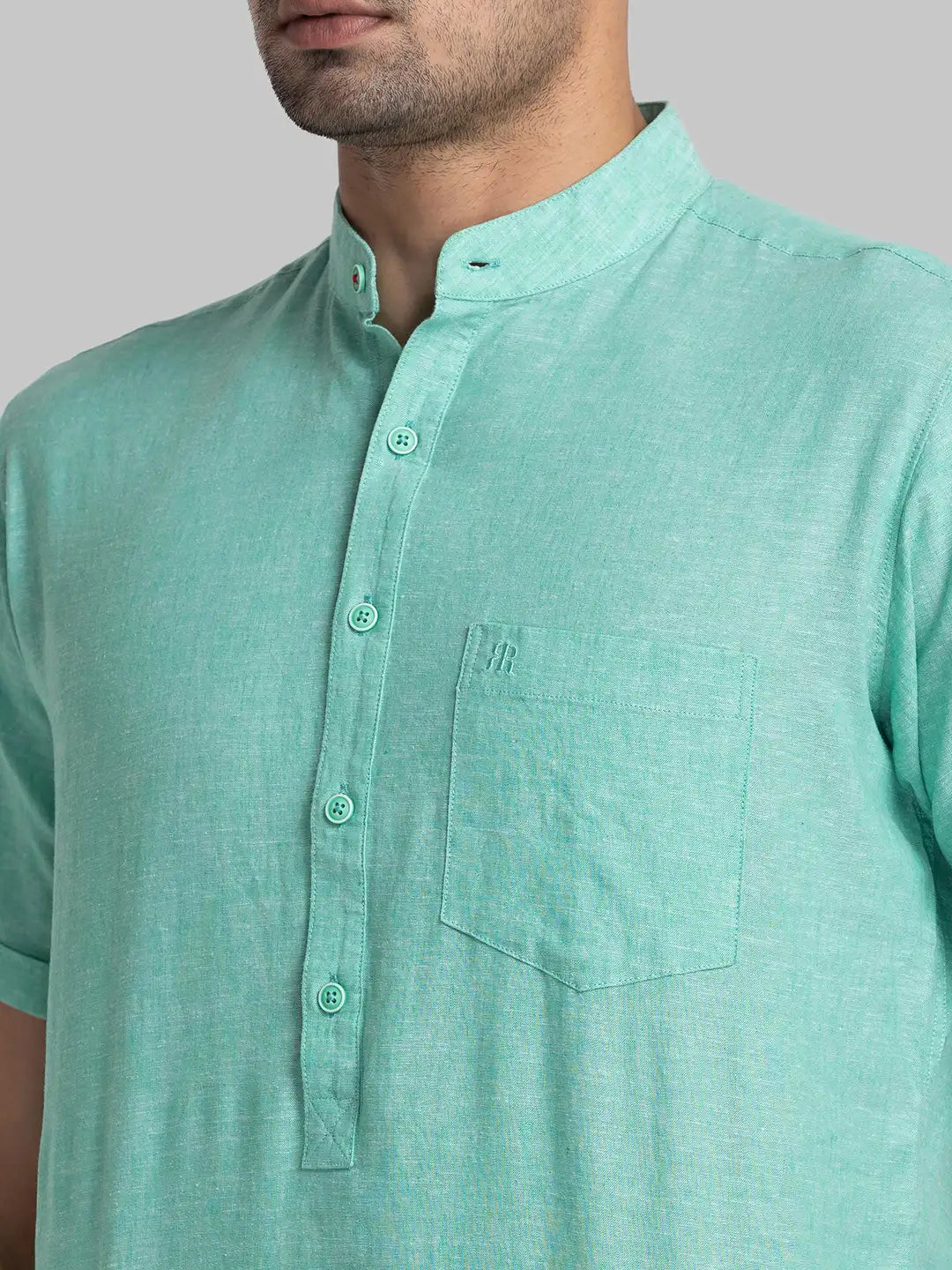 Men Red Contemporary Fit Solid Cotton Shirts
