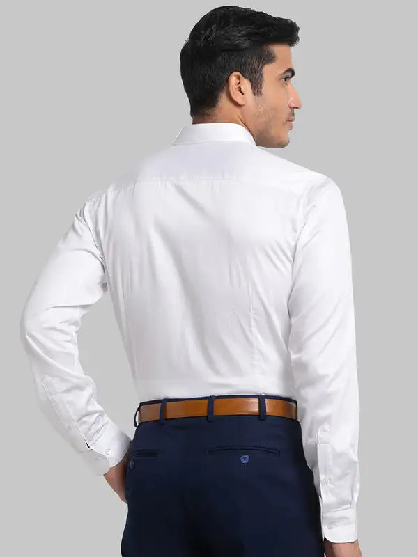 Men Slim Fit White Shirt