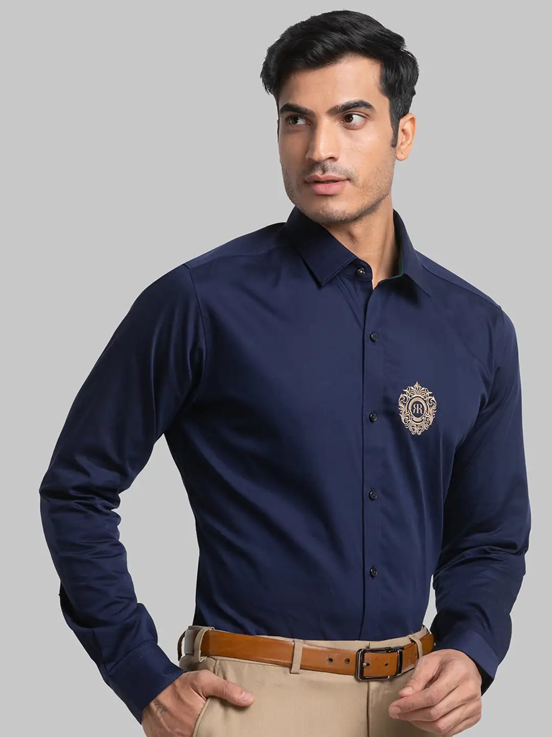 Men Slim Fit Black Shirt