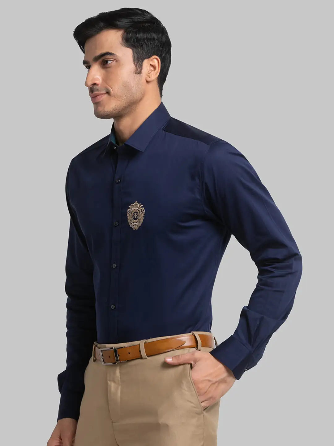 Men Slim Fit Black Shirt