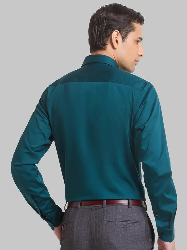 Men Slim Fit Blue Shirt
