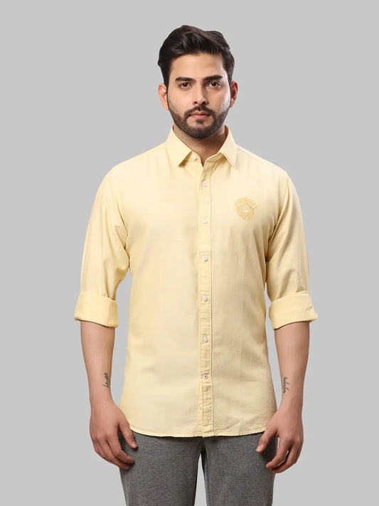 Men Slim Fit White Shirt