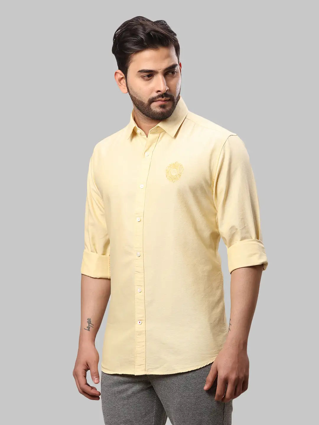 Men Slim Fit White Shirt