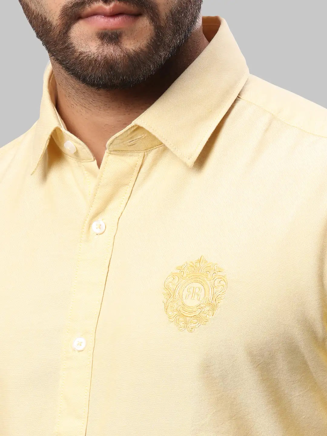 Men Slim Fit White Shirt