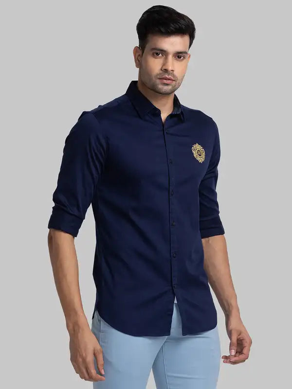 Men Slim Fit White Shirt