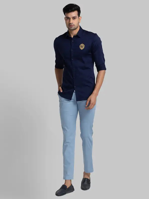 Men Slim Fit White Shirt