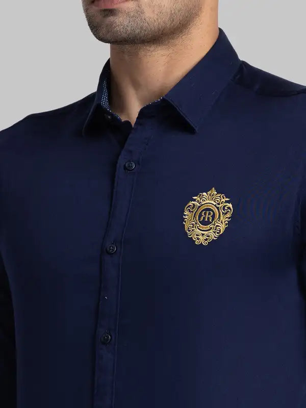 Men Slim Fit White Shirt
