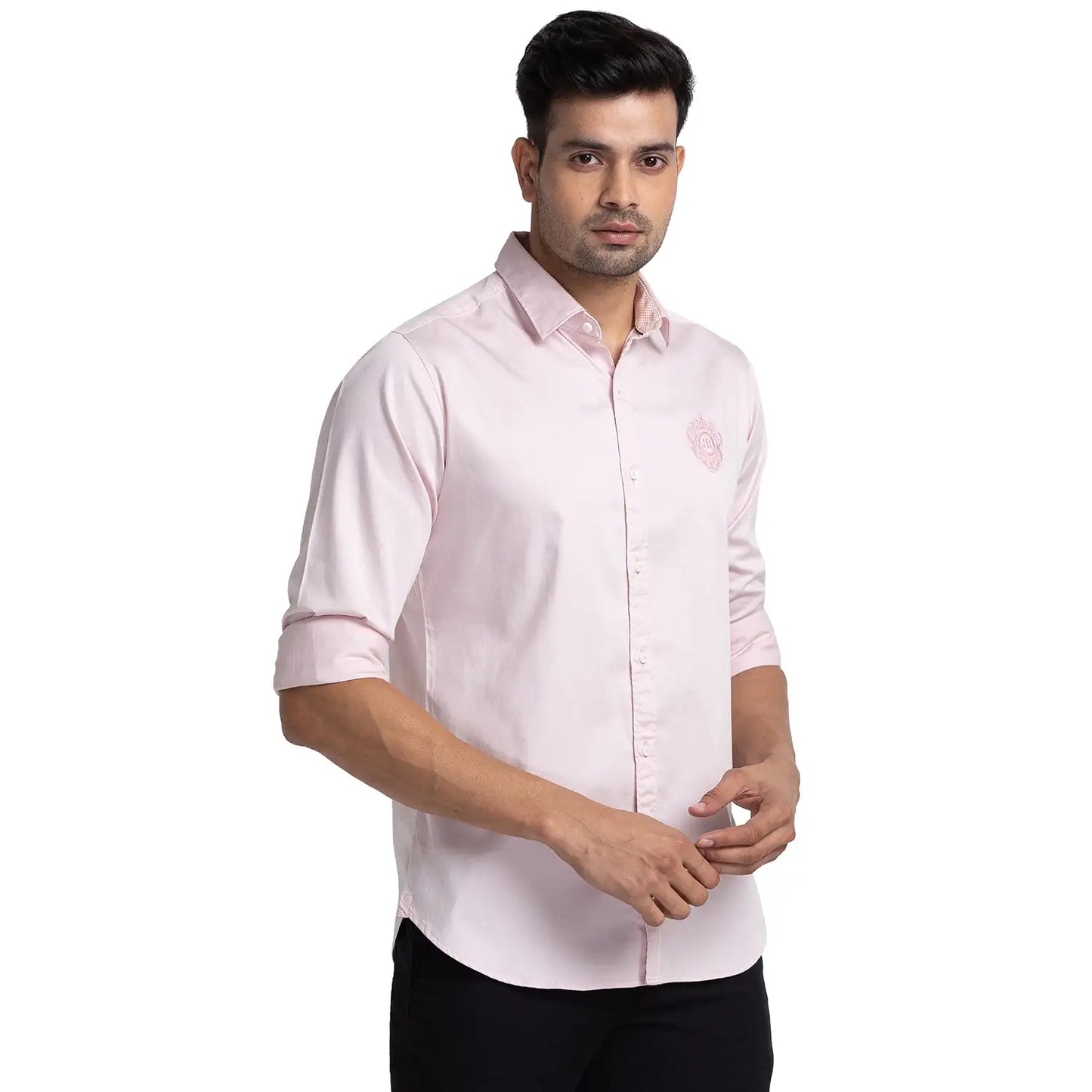 Men Slim Fit Blue Shirt