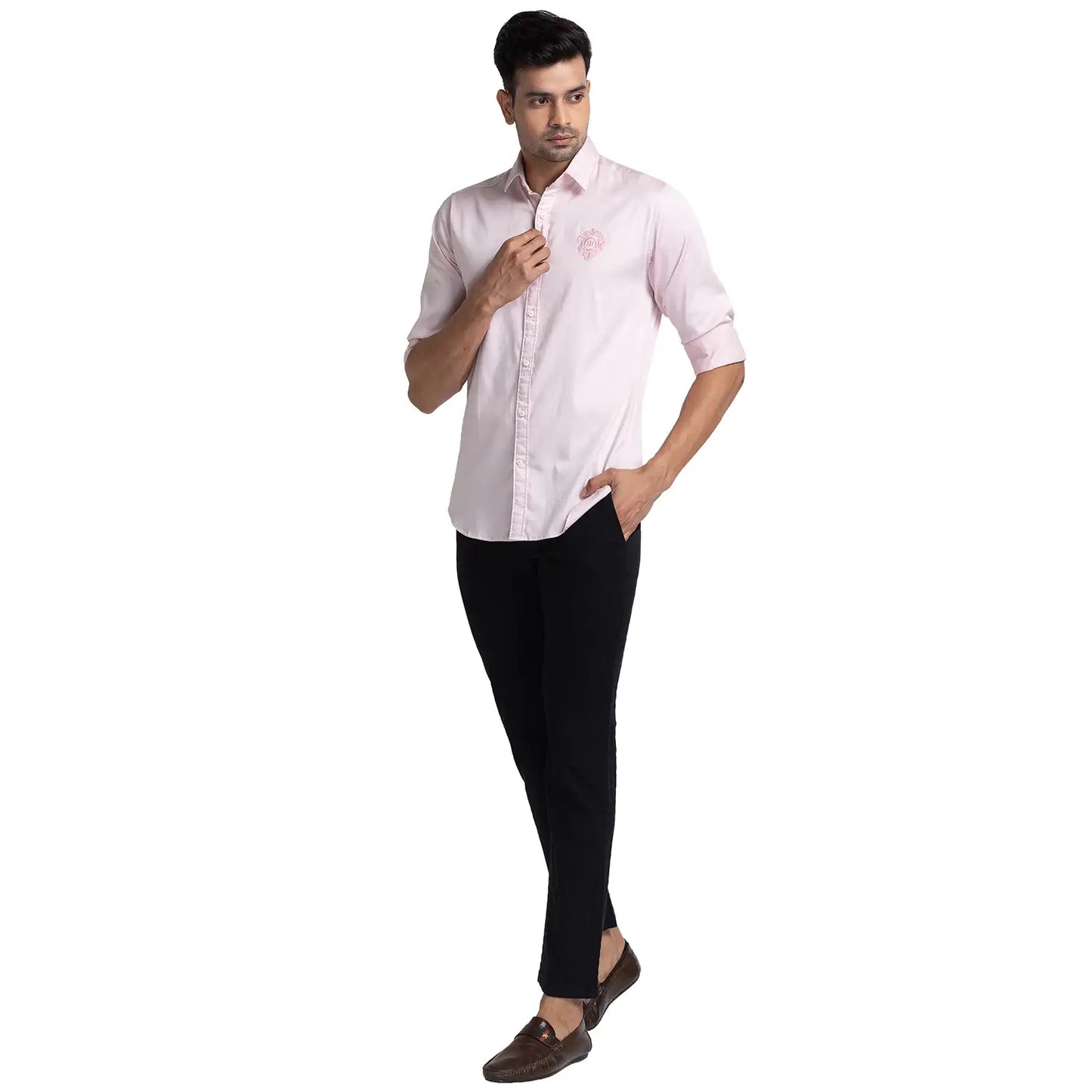 Men Slim Fit Blue Shirt