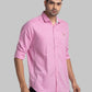 Men Orange Slim Fit Solid Cotton Shirts