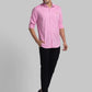 Men Orange Slim Fit Solid Cotton Shirts