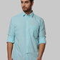 Men Slim Fit Blue Shirt