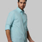 Men Slim Fit Blue Shirt